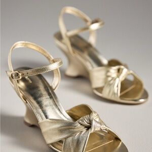 Size 10 Anthropologie Maeve Knotted Wedge Sandal